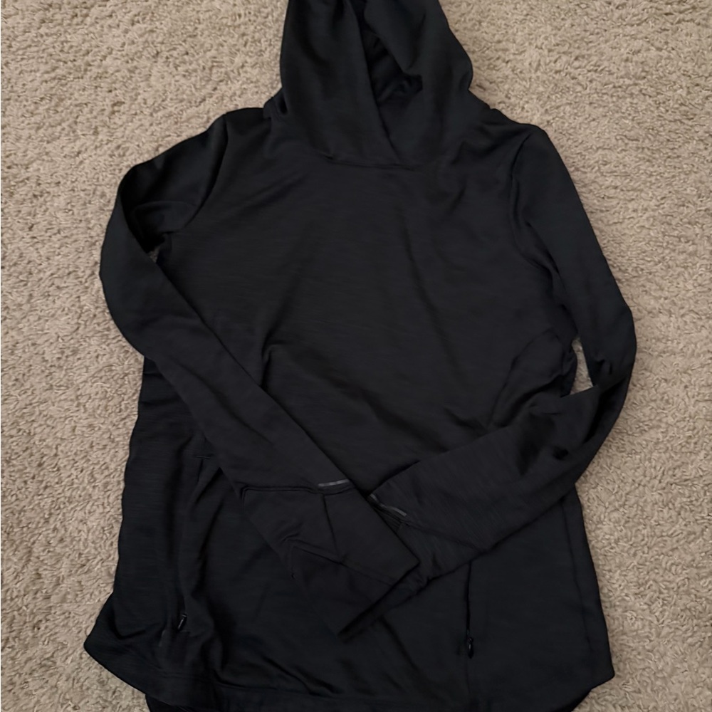 Athleta Charcoal Gray Hooded Top